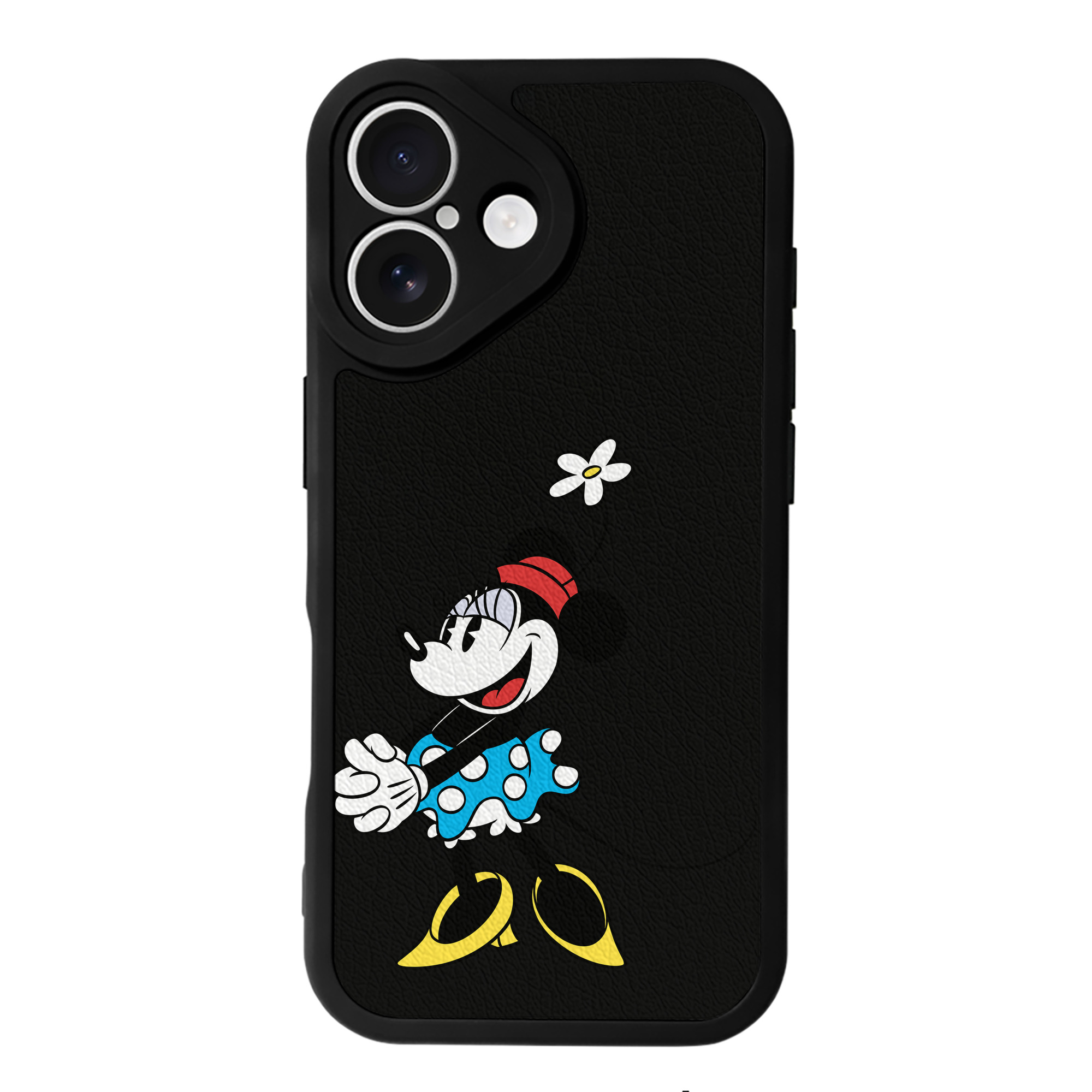 （画像用） ミッキーマウス Mickey Mouse 【iPhone 16シリーズ対応】シリコンスマホケース（レザー調） 材質：シリコン
